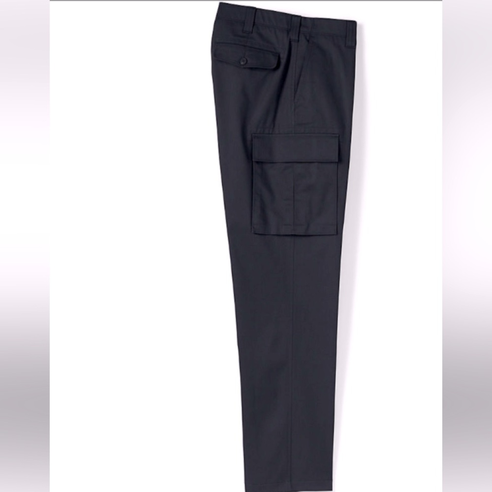 Lands end Mens Traditional Fit Stretch, Cargo Pants In Navy Blue Size 36.